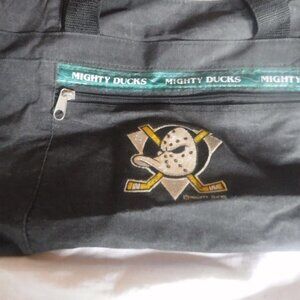 Mighty Ducks Small Black Duffle Bag Small NO Shoulder Strap